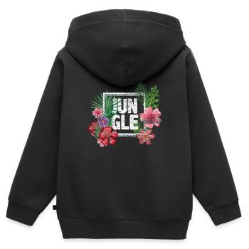 Jungle Rule Forest Jungle Nature Gift - Kids Premium Organic Zip-up Hoodie - black - Back - AI Model Kid Male (0cm)