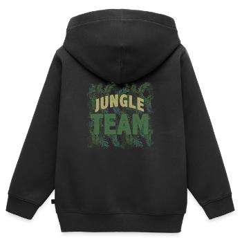 Team jungle - Kids Premium Organic Zip-up Hoodie - black - Back - AI Model Kid Male (0cm)