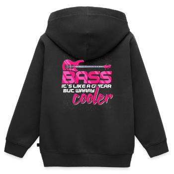 Bassist - Kinder Premium Organic Zip Hoodie - Schwarz - Hinten - AI Model Kid Male (0cm)