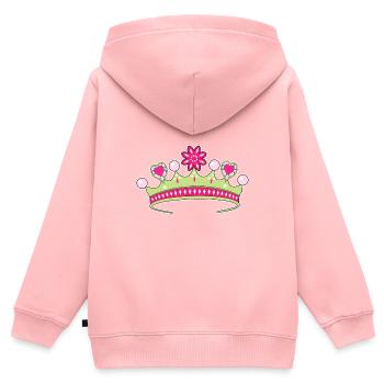 Diadem Krone Prinzessin Geschenkidee girly pink - Kinder Premium Organic Zip Hoodie - Rosa - Hinten - AI Model Kid Female (0cm)