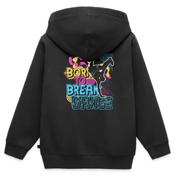 Hip Hop Breakdance Street Dance Tänzer Musik - Kinder Premium Organic Zip Hoodie - Schwarz - Hinten - AI Model Kid Male (0cm)