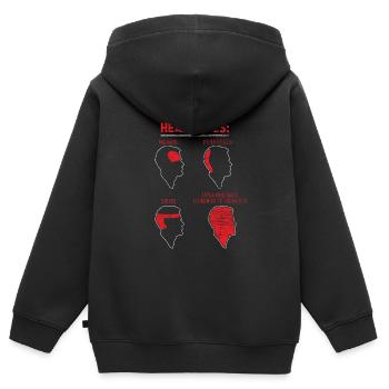 Sozialismus - Kinder Premium Organic Zip Hoodie - Schwarz - Hinten - AI Model Kid Male (0cm)