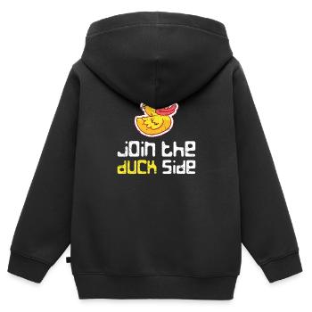 Canard Cool animal - Sweat Premium à capuche zippé enfant bio - noir - Dos - AI Model Kid Male (0cm)