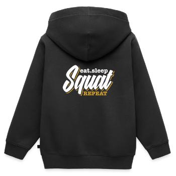 Sport de force - Sweat Premium à capuche zippé enfant bio - noir - Dos - AI Model Kid Male (0cm)