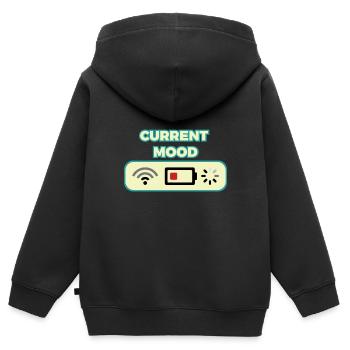 Awesome & Trendy T-Shirt Designs Aktuelle Stimmung - Kinder Premium Organic Zip Hoodie - Schwarz - Hinten - AI Model Kid Male (0cm)