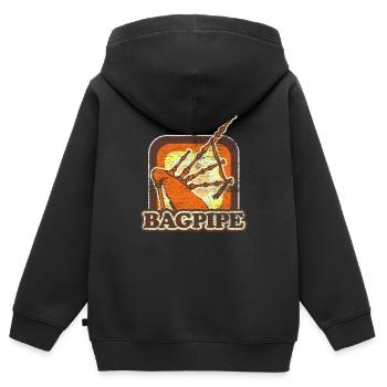 Dudelsack - Kinder Premium Organic Zip Hoodie - Schwarz - Hinten - AI Model Kid Male (0cm)