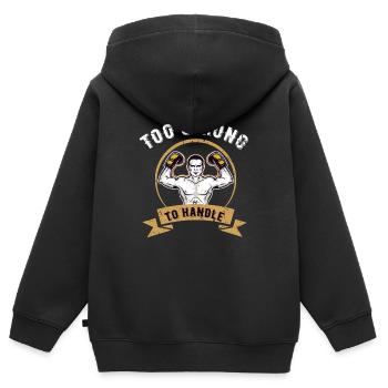 Boxe sport sparring hobby boxe gant sac de boxe - Sweat Premium à capuche zippé enfant bio - noir - Dos - AI Model Kid Male (0cm)