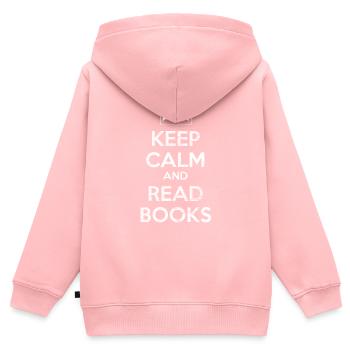 Bücher lesen Buch Geschenk Bücherregal - Kinder Premium Organic Zip Hoodie - Rosa - Hinten - AI Model Kid Female (0cm)