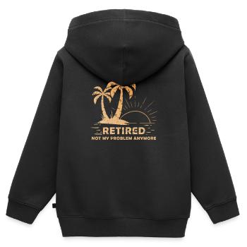 Rente - Kinder Premium Organic Zip Hoodie - Schwarz - Hinten - AI Model Kid Male (0cm)