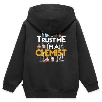 chemist - Kids Premium Organic Zip-up Hoodie - black - Back - AI Model Kid Male (0cm)