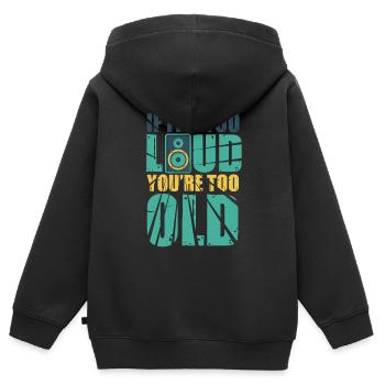 Musik Musiker Bass Boxen Geschenk Kopfhörer - Kinder Premium Organic Zip Hoodie - Schwarz - Hinten - AI Model Kid Male (0cm)