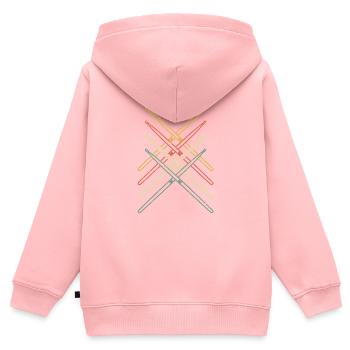 Drumsticks - Kinder Premium Organic Zip Hoodie - Rosa - Hinten - AI Model Kid Female (0cm)