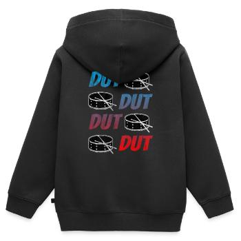 Schlagzeuger Drumsticks Trommel - Kinder Premium Organic Zip Hoodie - Schwarz - Hinten - AI Model Kid Male (0cm)