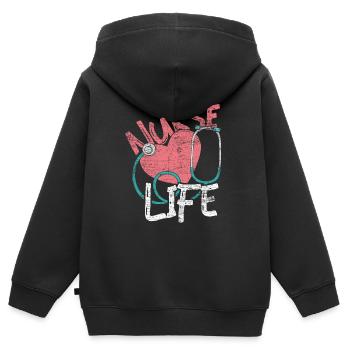 Krankenschwester Medizin - Kinder Premium Organic Zip Hoodie - Schwarz - Hinten - AI Model Kid Male (0cm)