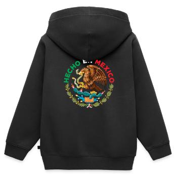 Hecho En Mexico - Sweat Premium à capuche zippé enfant bio - noir - Dos - AI Model Kid Male (0cm)