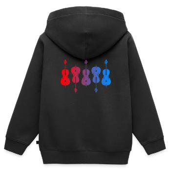 Cello Cellist Classical Music - Kids Premium Organic Zip-up Hoodie - black - Back - AI Model Kid Male (0cm)