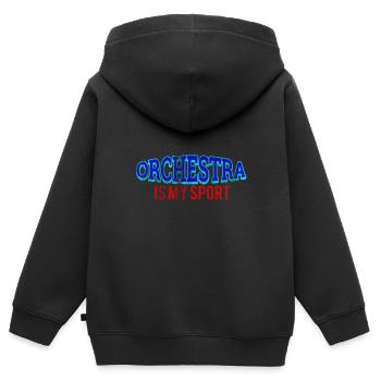Orchester Sport - Kinder Premium Organic Zip Hoodie - Schwarz - Hinten - AI Model Kid Male (0cm)