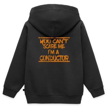 Dirigent - Kinder Premium Organic Zip Hoodie - Schwarz - Hinten - AI Model Kid Male (0cm)