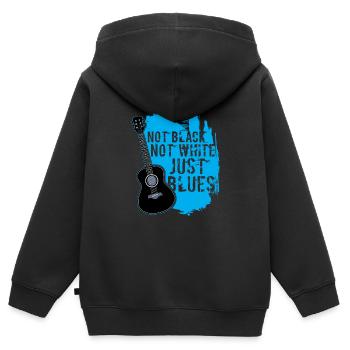 Blues Musik Gitarre Band Musikstil Instrument - Kinder Premium Organic Zip Hoodie - Schwarz - Hinten - AI Model Kid Male (0cm)