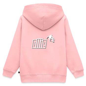 OLLIE Skater Skating Skateboard Fun Sport Design - Kinder Premium Organic Zip Hoodie - Rosa - Hinten - AI Model Kid Female (0cm)