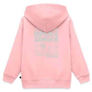 Sänger Oper - Kinder Premium Organic Zip Hoodie - Rosa - Hinten - AI Model Kid Female (0cm)