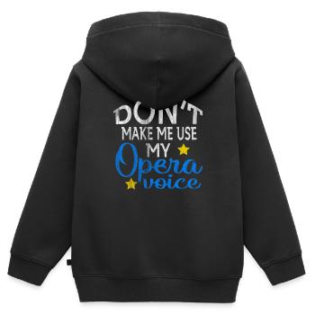 Voix de l’opéra - Sweat Premium à capuche zippé enfant bio - noir - Dos - AI Model Kid Male (0cm)