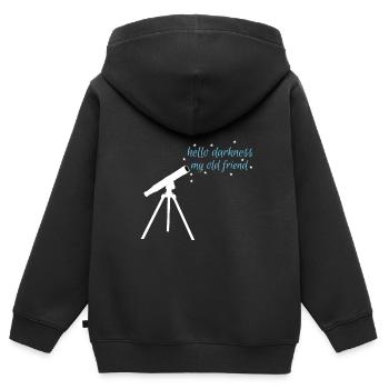 Astronomie - Kinder Premium Organic Zip Hoodie - Schwarz - Hinten - AI Model Kid Male (0cm)
