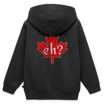 Kanada - Kinder Premium Organic Zip Hoodie - Schwarz - Hinten - AI Model Kid Male (0cm)