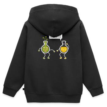 Chimie des acides - Sweat Premium à capuche zippé enfant bio - noir - Dos - AI Model Kid Male (0cm)