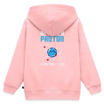 Chimie Proton Positif - Sweat Premium à capuche zippé enfant bio - rose - Dos - AI Model Kid Female (0cm)