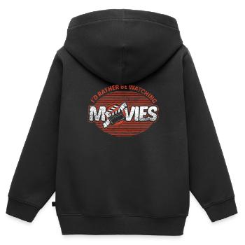 Filme - Kinder Premium Organic Zip Hoodie - Schwarz - Hinten - AI Model Kid Male (0cm)