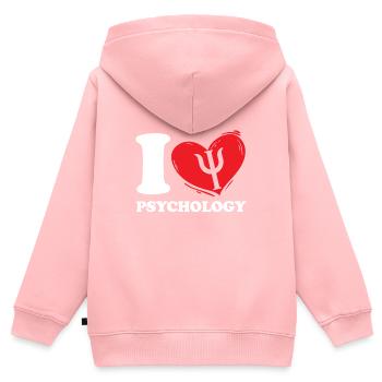 psychologie - Sweat Premium à capuche zippé enfant bio - rose - Dos - AI Model Kid Female (0cm)