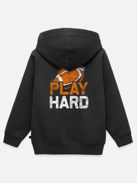 American football sport - Kids Premium Organic Zip-up Hoodie - black