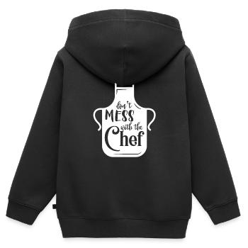 Cooking Kitchen Gift Recipe Cookbook Cookery - Kids Premium Organic Zip-up Hoodie - black - Back - AI Model Kid Male (0cm)
