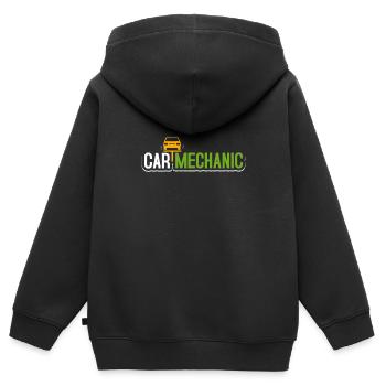 Automechaniker - Kinder Premium Organic Zip Hoodie - Schwarz - Hinten - AI Model Kid Male (0cm)
