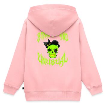 Gruseliges und dennoch attraktives T-Shirt-Design für Sie! "" - Kinder Premium Organic Zip Hoodie - Rosa - Hinten - AI Model Kid Female (0cm)