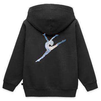 Ballett Sprung - Kinder Premium Organic Zip Hoodie - Schwarz - Hinten - AI Model Kid Male (0cm)