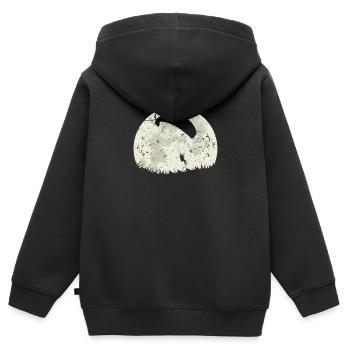Paragliding - Kinder Premium Organic Zip Hoodie - Schwarz - Hinten - AI Model Kid Male (0cm)