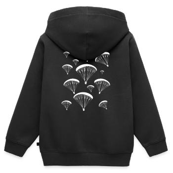 Paragliding Extremsport - Kinder Premium Organic Zip Hoodie - Schwarz - Hinten - AI Model Kid Male (0cm)