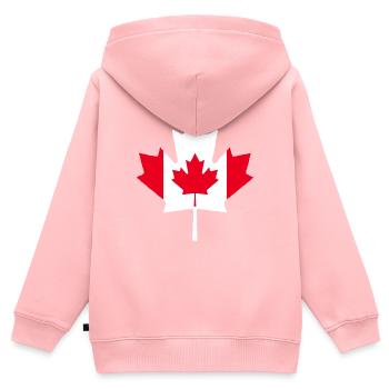 Maple Leaf Maple Canada - Sweat Premium à capuche zippé enfant bio - rose - Dos - AI Model Kid Female (0cm)