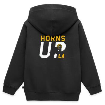 Football Fan Design Horns LA - Kinder Premium Organic Zip Hoodie - Schwarz - Hinten - AI Model Kid Male (0cm)