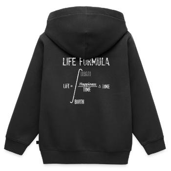 Physics formula - Kids Premium Organic Zip-up Hoodie - black - Back - AI Model Kid Male (0cm)