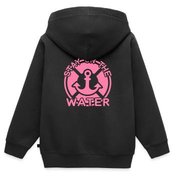 Segeln Segeln Segeln Segeln - Kinder Premium Organic Zip Hoodie - Schwarz - Hinten - AI Model Kid Male (0cm)