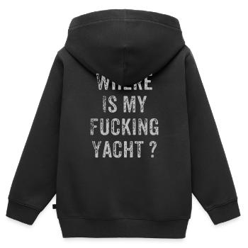 Yacht - Kinder Premium Organic Zip Hoodie - Schwarz - Hinten - AI Model Kid Male (0cm)