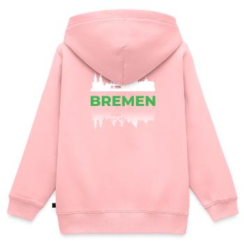 Bremen Grün Bundesland Deutsche Städte Ort Reise - Kinder Premium Organic Zip Hoodie - Rosa - Hinten - AI Model Kid Female (0cm)