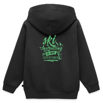 Skilehrerin Skilehrer Skiclub Ski Instructor Ski - Kids Premium Organic Zip-up Hoodie - black - Back - AI Model Kid Male (0cm)