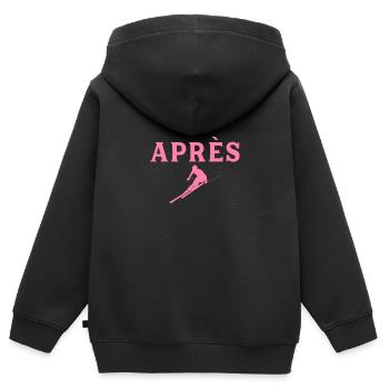 Apres Ski Apres Skiing - Kinder Premium Organic Zip Hoodie - Schwarz - Hinten - AI Model Kid Male (0cm)