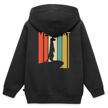 Erdmännchen - Kinder Premium Organic Zip Hoodie - Schwarz - Hinten - AI Model Kid Male (0cm)