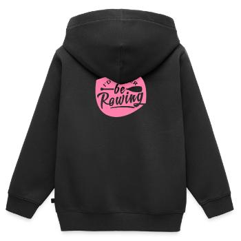 Rameur aviron aviron aviron aviron - Sweat Premium à capuche zippé enfant bio - noir - Dos - AI Model Kid Male (0cm)
