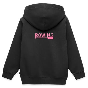 Ruderteam Ruderboot Ruderer Ruderin Rudern - Kinder Premium Organic Zip Hoodie - Schwarz - Hinten - AI Model Kid Male (0cm)